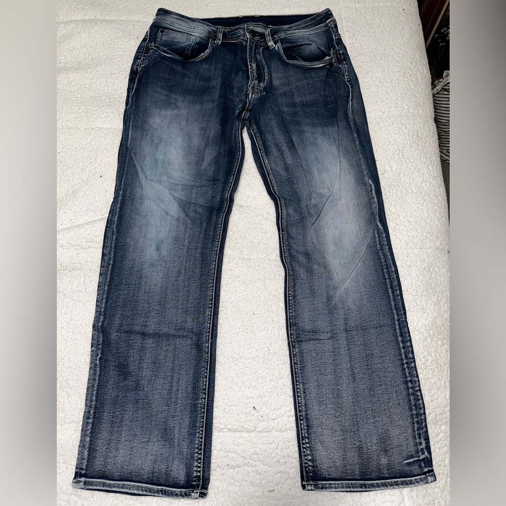 Buffalo David Bitton Dark Wash Straight Jeans 36 X 30